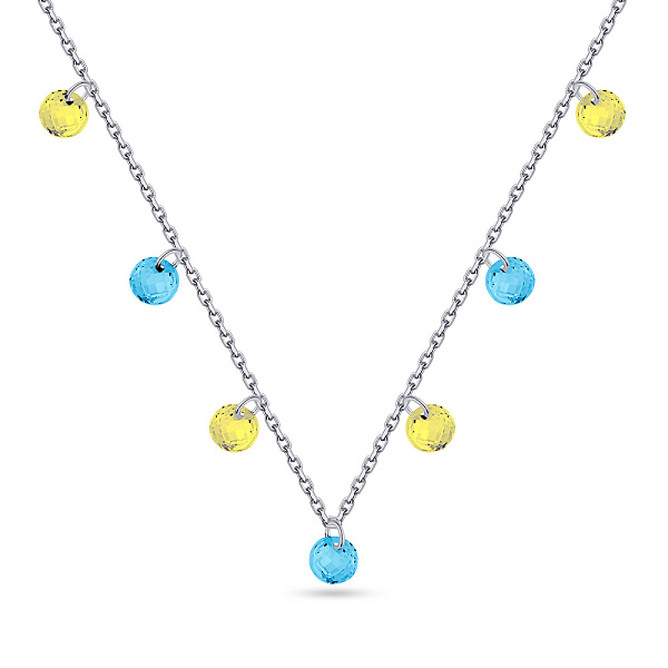 Серебряное колье с альпинитами (арт. 7507/509агж) – изображение 1