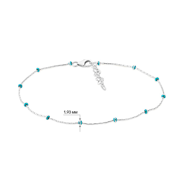 Браслет на ногу з білого золота Francelli (арт. 324051бг/н) – зображення 4