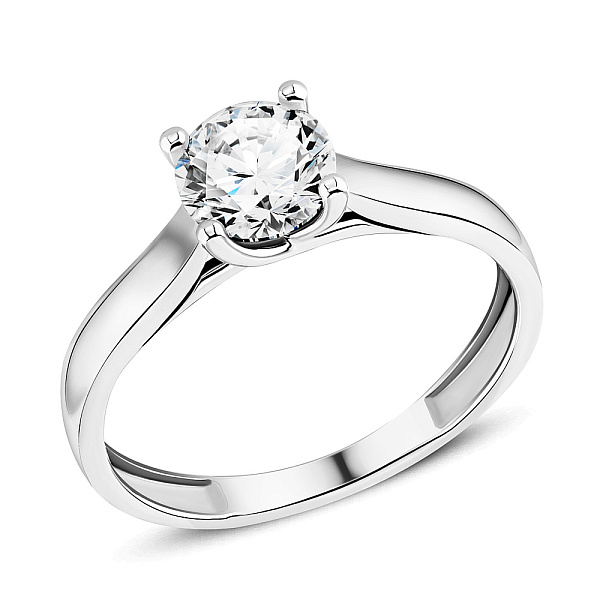 Кольцо из золота с одним бриллиантом (арт. К01109508046б) – изображение 1