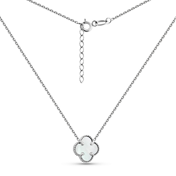 Золотое колье Клевер с перламутром (арт. 350622/10бп) – изображение 1