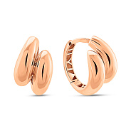 Сережки з червоного золота без каменів (арт. 1091813)