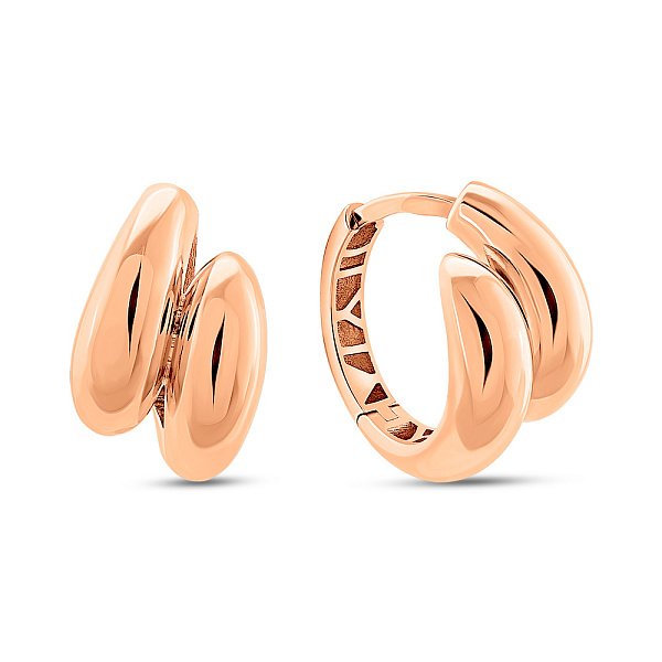 Сережки з червоного золота без каменів (арт. 1091813) – зображення 1