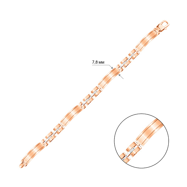 Браслет из красного и белого золота (арт. 3261197кб) – изображение 4