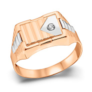Печатка з червоного і білого золота (арт. 180557кб)