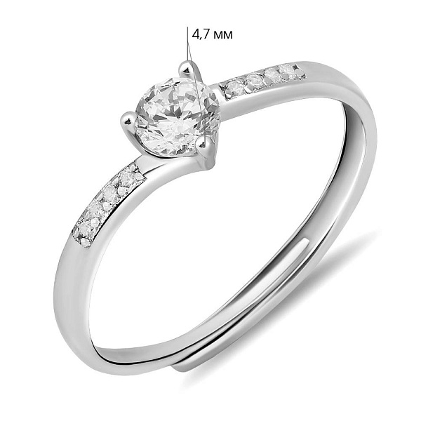 Серебряное кольцо с фианитами (арт. 7501/8064) – изображение 2