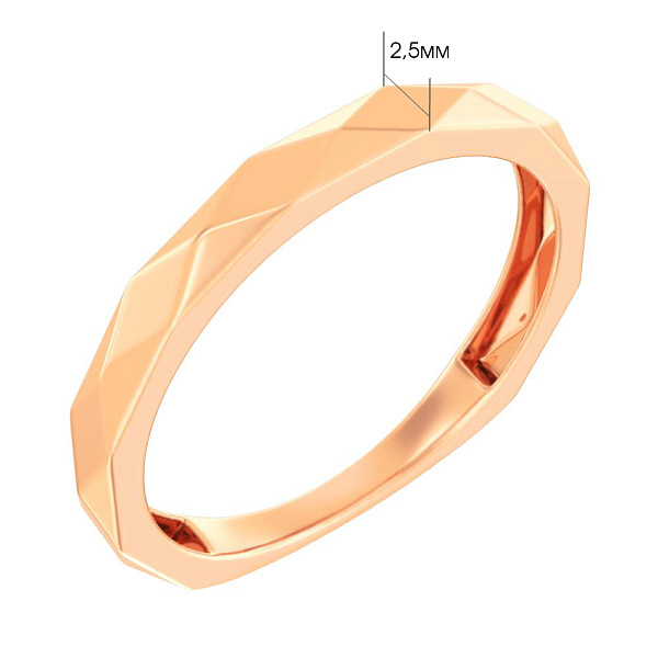 Каблучка з червоного золота (арт. 141192) – зображення 5