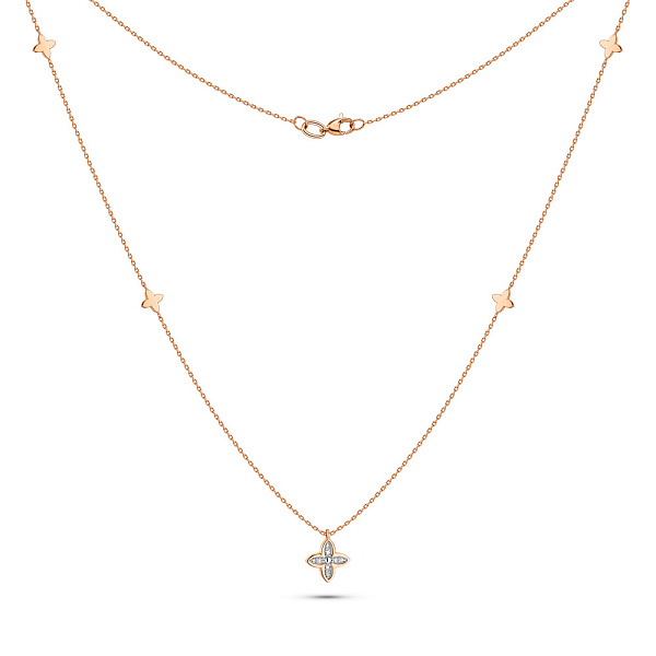 Кольє з червоного золота з діамантами (арт. 7190397201) – зображення 2