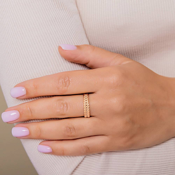 Кольцо Колосок из красного золота (арт. 141265) – изображение 2