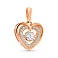 Золота підвіска Сердечко з фіанітами (арт. 4401015) – зображення 1