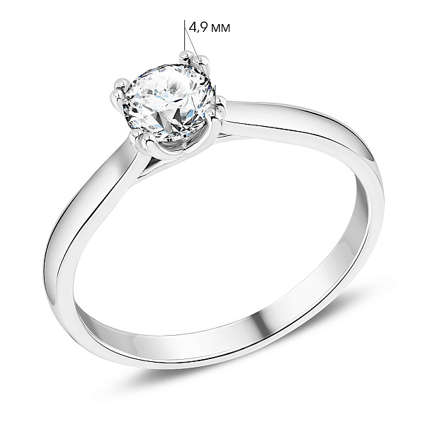 Золотое кольцо с бриллиантом (арт. К01116504126б) – изображение 3