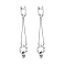 Серебряные серьги-подвески без камней (арт. 7502/4452) – изображение 1
