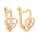 Дитячі золоті сережки «Сердечка» з фіанітами (арт. 106558) – зображення 1