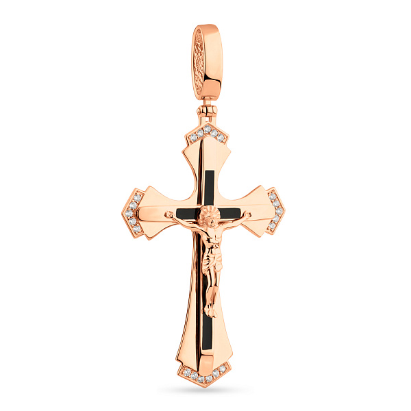 Золотой нательный крестик с распятием (арт. 130041Д) – изображение 1