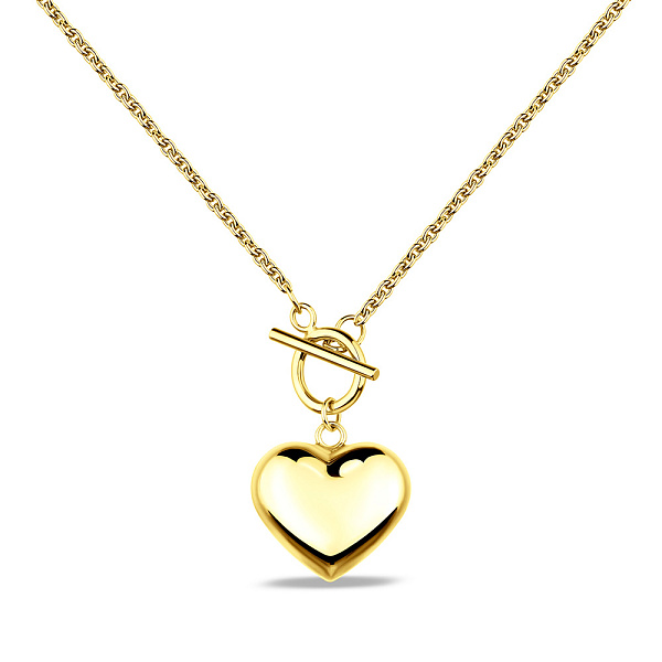 Серебряное колье Сердце без камней (арт. 7507/2183ж) – изображение 1