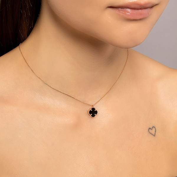 Кольє з червоного золота с ониксом (арт. 361412/10о) – зображення 3