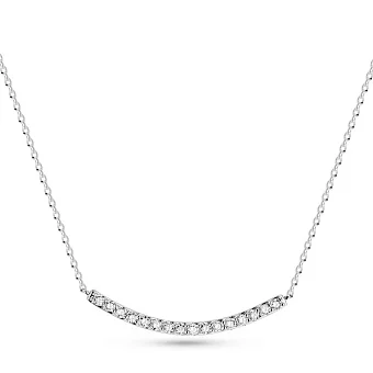 Кольє  з білого золота з доріжкою з діамантів (арт. Ц341643015б)