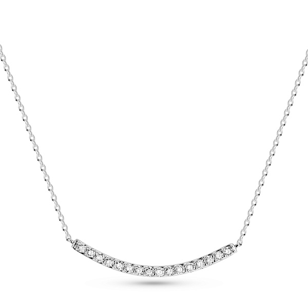 Кольє  з білого золота з доріжкою з діамантів (арт. Ц341643015б) – зображення 1