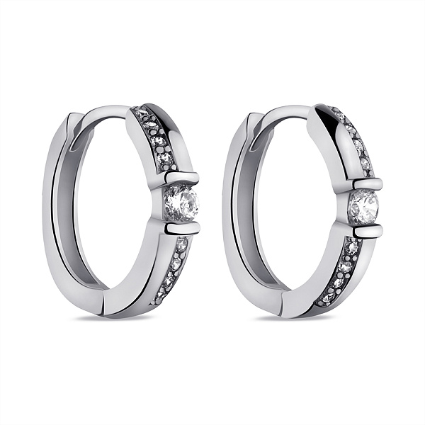 Серебряные серьги с россыпью из фианитов (арт. 7502/9816/15) – изображение 1
