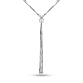 Серебряное колье без камней (арт. 7507/2232)