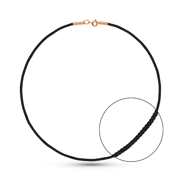 Ювелирный шнурок с золотым замком (арт. 360212) – изображение 1