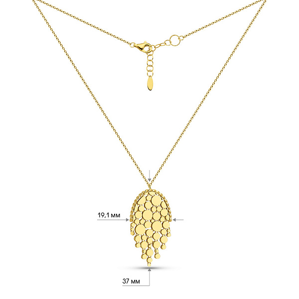 Кольє з жовтого золота Francelli (арт. 352714ж) – зображення 6