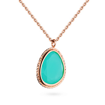 Золотое колье с кварцем (арт. 351937Пкгм)