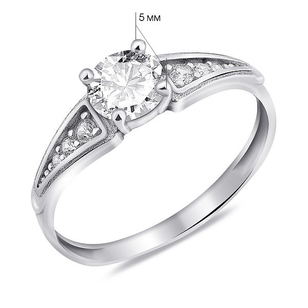 Серебряное кольцо с фианитами (арт. 7501/1547К) – изображение 5