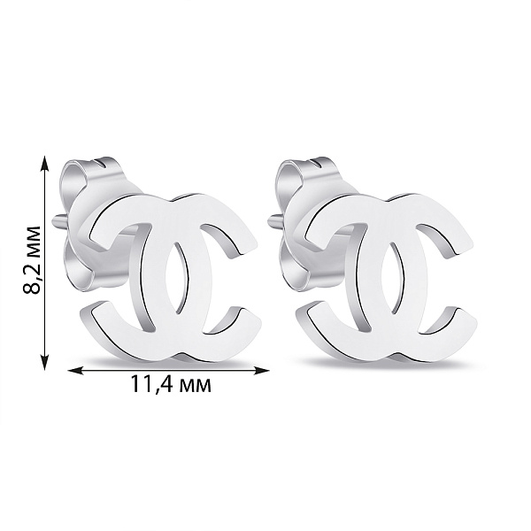 Сережки-пусети зі срібла (арт. 7518/6491) – зображення 2