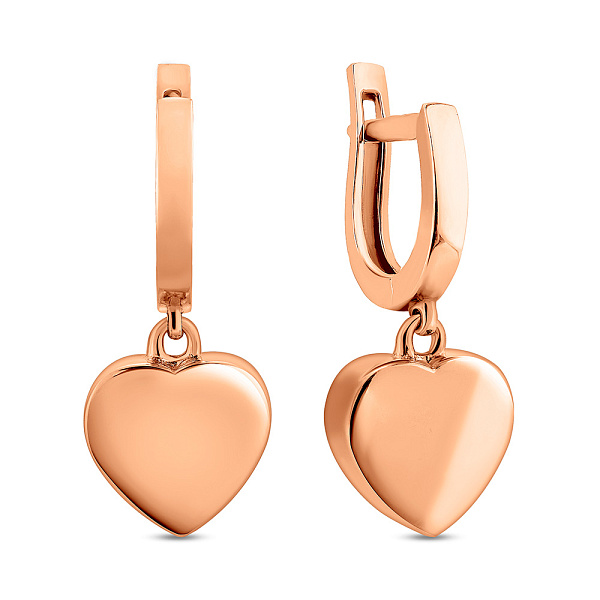 Серьги-подвески из красного золота  (арт. 1091923) – изображение 1