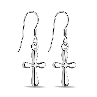 Фото Серебряные сережки Крестики (арт. 7502/9620)