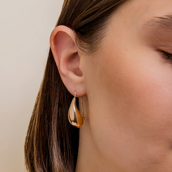 Серьги из красного золота Капля (арт. 1091457/2) – изображение 2