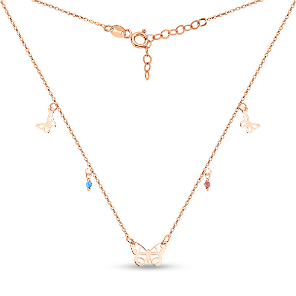 Золоте кольє Метелики з фіанітами (арт. 352819сф) – зображення 1