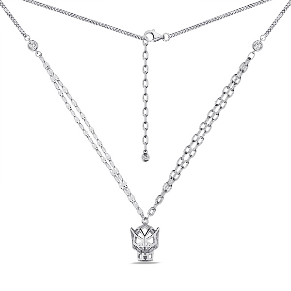 Срібне кольє Пантера з фіанітами (арт. 7507/2173) – зображення 2