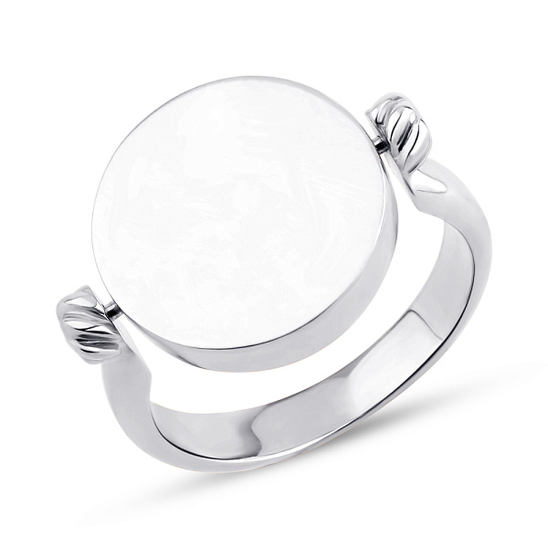 Каблучка з білого золота з оніксом (арт. 155662бо) – зображення 3