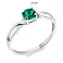 Серебряное кольцо с изумрудом (арт. 7501/390Измкп) – изображение 2