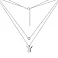 Многослойное серебряное колье "Ангел" с фианитом (арт. 7507/1274) – изображение 2