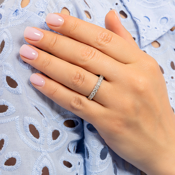 Кольцо из белого золота с бриллиантами (арт. 1110536202) – изображение 2