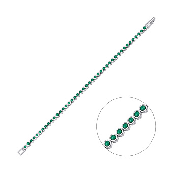 Срібний браслет з оніксом (арт. 7509/4836оз)