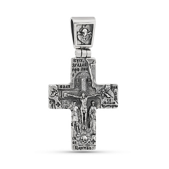 Серебряный крестик с чернением (арт. 7904/1168пю)