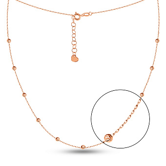 Золотое колье с шариками (арт. 360178)