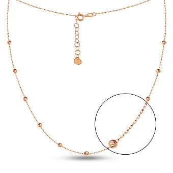 Золоте кольє з кульками (арт. 360178)