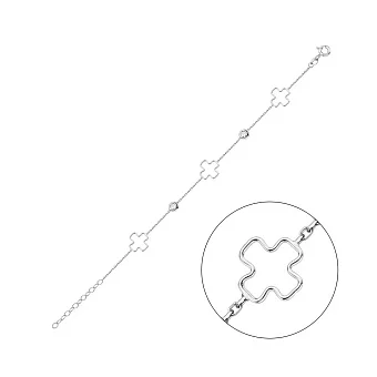 Золотий браслет з фіанітами (арт. 326702б)