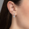 Серьги из белого золота с фианитами (арт. 110454б) – изображение 2