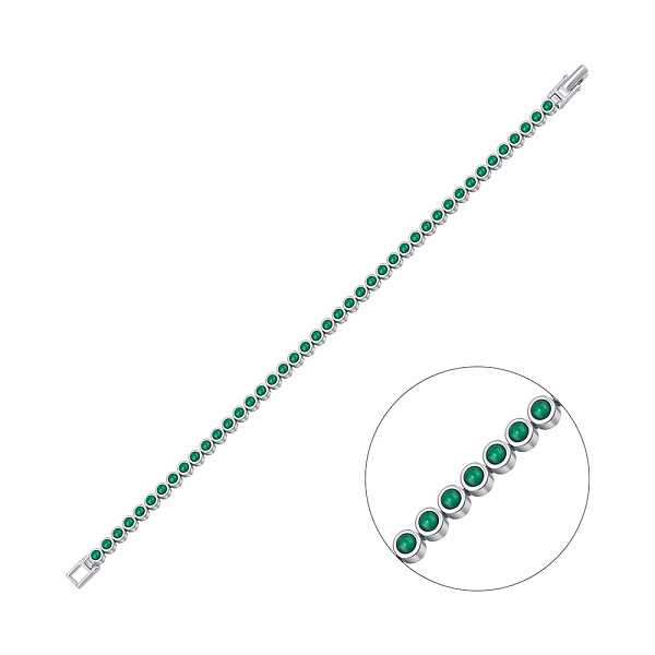 Срібний браслет з оніксом (арт. 7509/4836оз) – зображення 1