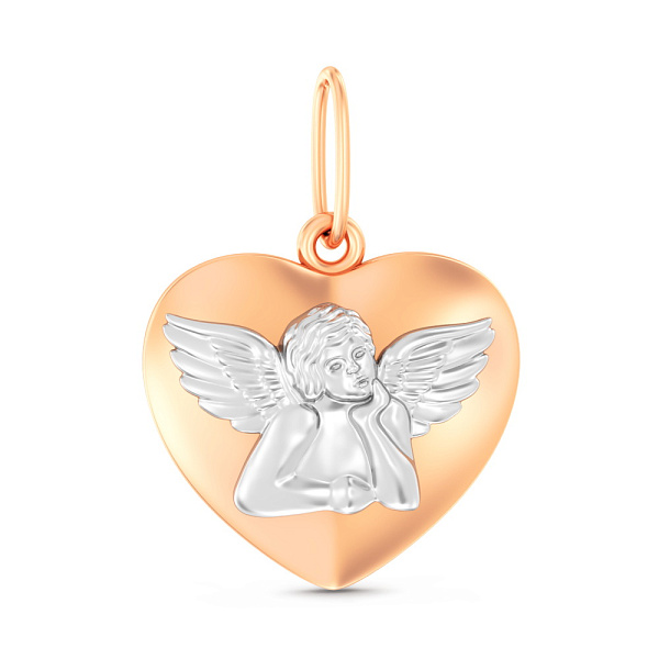 Кулон з червоного і білого золота (арт. 440958) – зображення 1