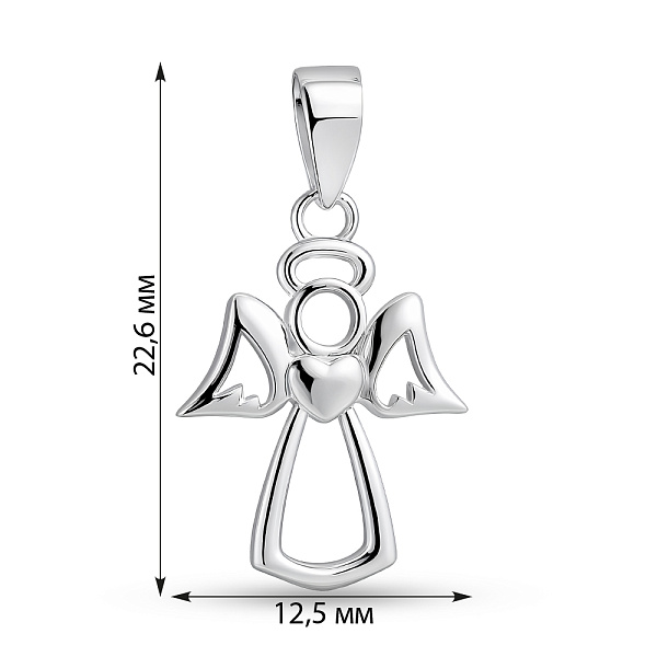 Серебряная подвеска Ангел без камней (арт. 7503/4405) – изображение 2