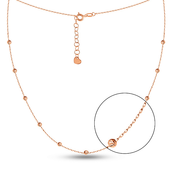 Золоте кольє з кульками (арт. 360178) – зображення 1