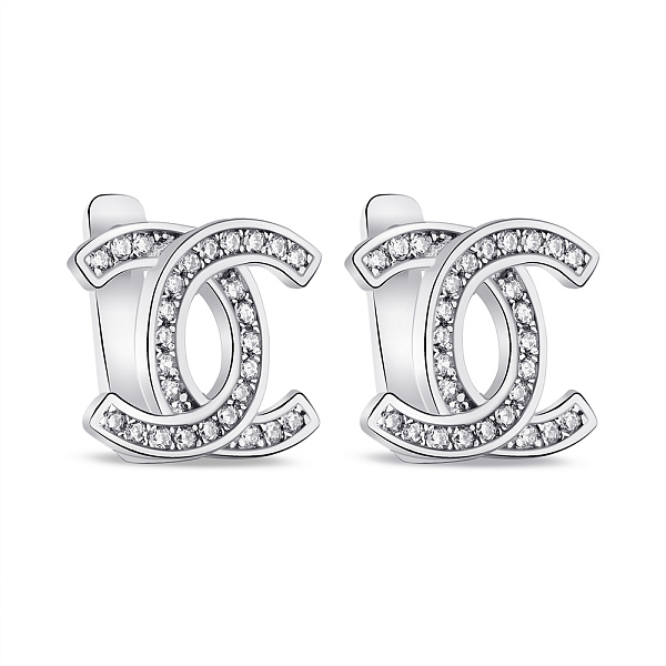 Серьги из серебра с фианитами (арт. 7502/9085) – изображение 1