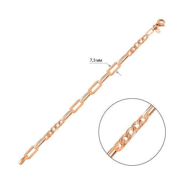 Золотий браслет без каменів (арт. 326488) – зображення 6