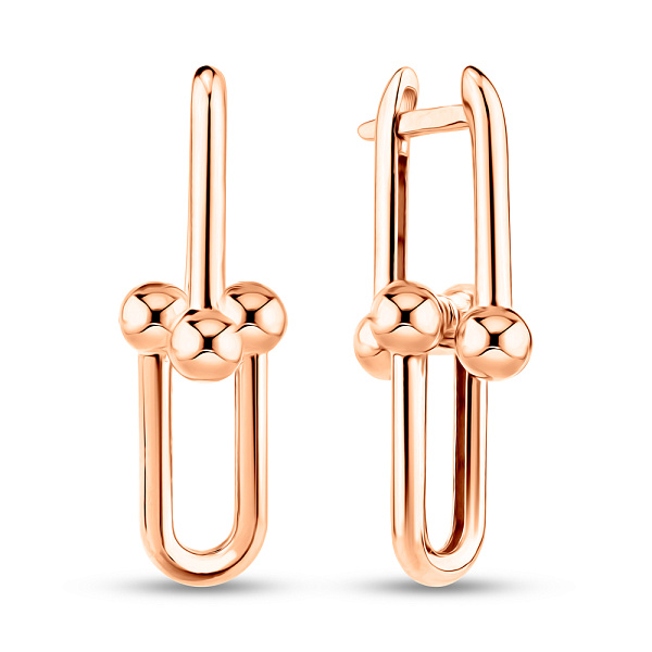 Серьги из красного золота (арт. 1091467/1) – изображение 1